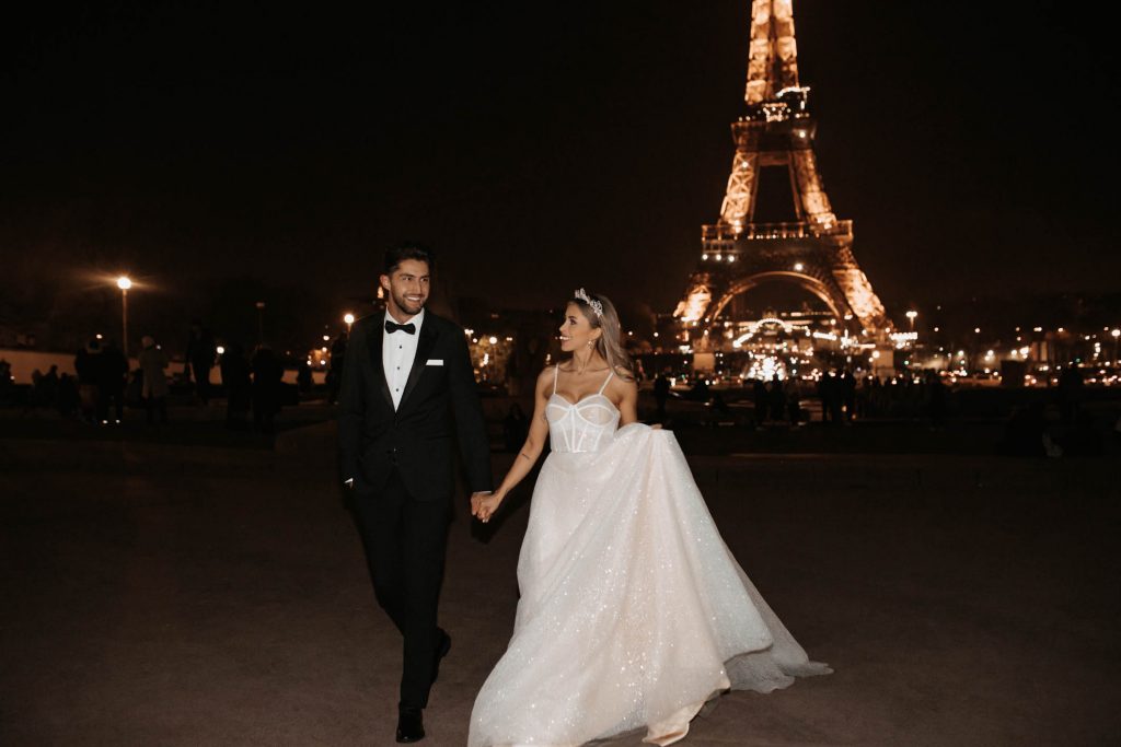 Fotoshooting Eifelturm Hochzeit in Paris